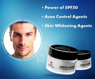 Urbangabru Hair Comb Aqua Wax - The Devil Edition - 260 ML & Insta Glow Face Cream 50 GM - Men's Grooming Combo Kit